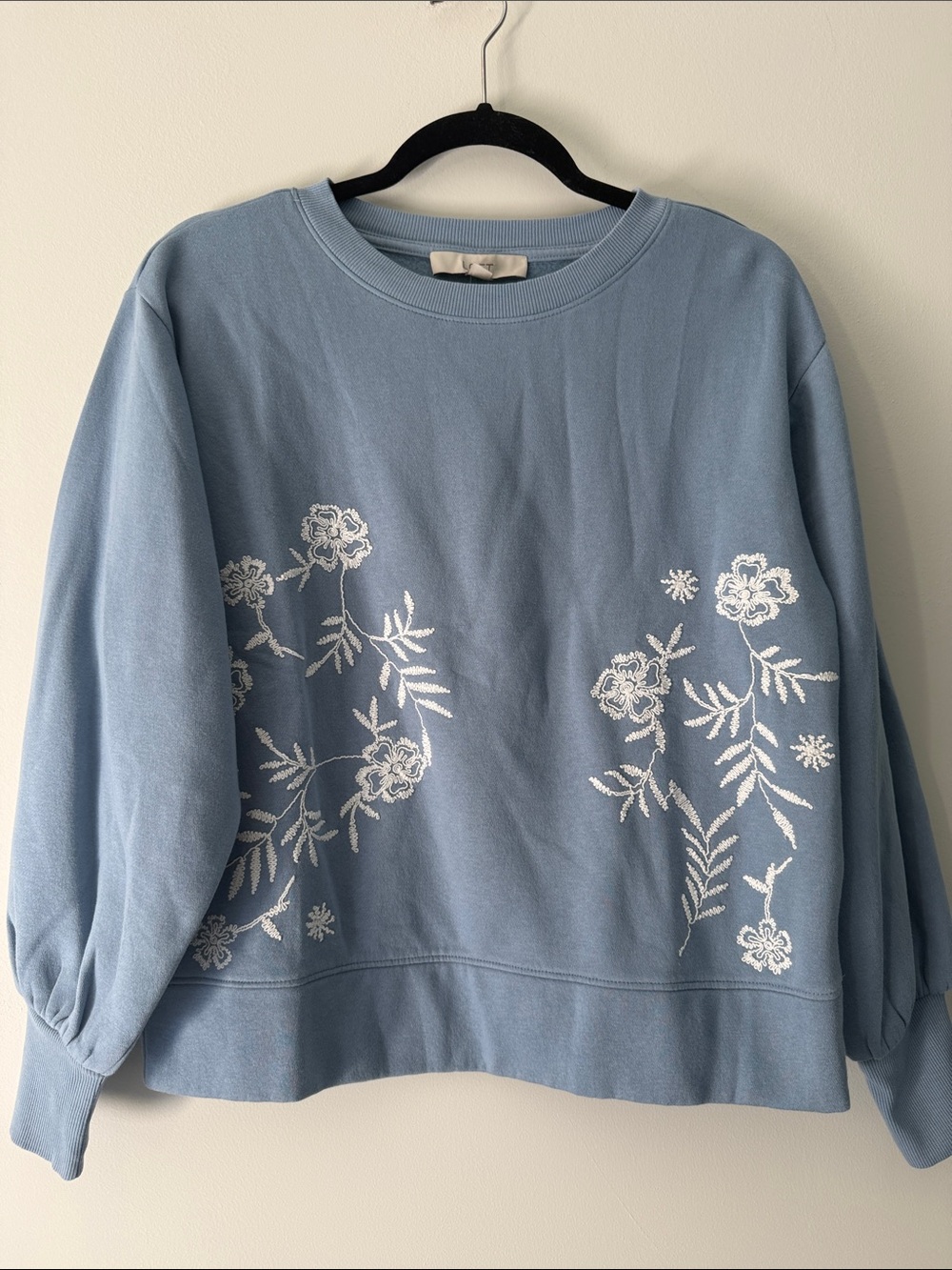 NWT Loft Embroidered Sweatshirt